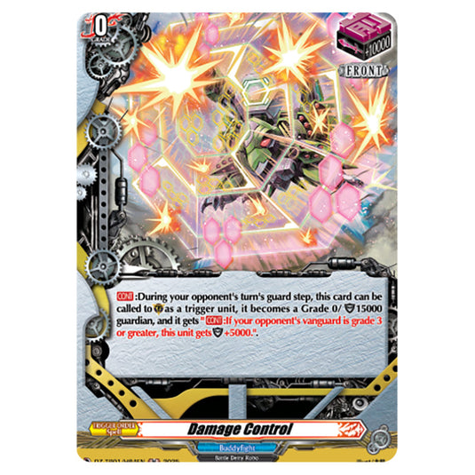 Damage Control DZ-TB01/H84EN card from the Cardfight!! Vanguard set Future Card Buddyfight