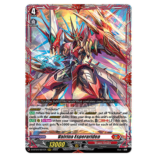 Cardfight!! Vanguard - VGE-D-BT04 - Awakening of Chakrabarthi - Vairina Esperaridea (RRR) D-BT04/001