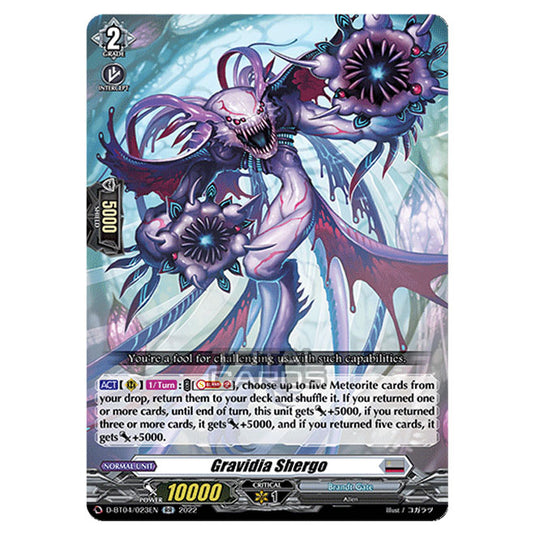 Cardfight!! Vanguard - VGE-D-BT04 - Awakening of Chakrabarthi - Gravidia Shergo (RR) D-BT04/023