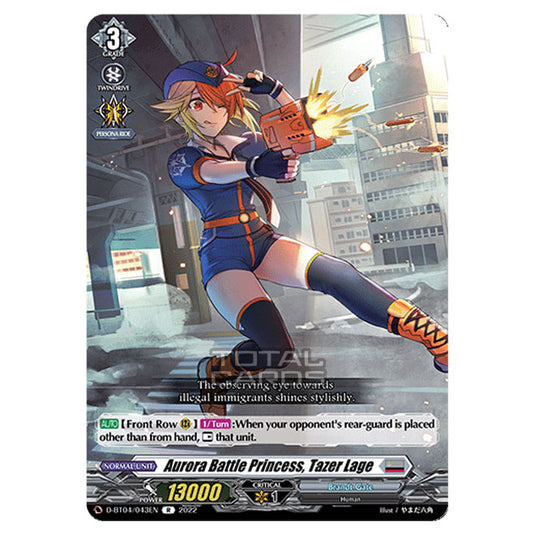 Cardfight!! Vanguard - VGE-D-BT04 - Awakening of Chakrabarthi - Aurora Battle Princess, Tazer Lage (R) D-BT04/043