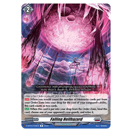 Cardfight!! Vanguard - VGE-D-BT04 - Awakening of Chakrabarthi - Falling Hellhazard (R) D-BT04/048