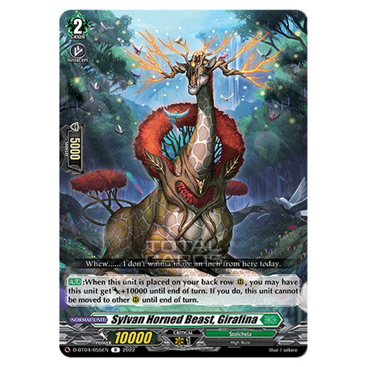 Cardfight!! Vanguard - VGE-D-BT04 - Awakening of Chakrabarthi - Sylvan Horned Beast, Girafina (R) D-BT04/055