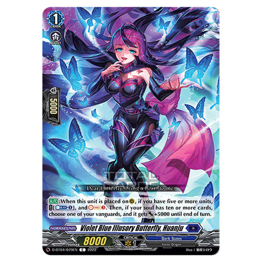 Cardfight!! Vanguard - VGE-D-BT04 - Awakening of Chakrabarthi - Violet Blue Illusory Butterfly, Huanju (C) D-BT04/079