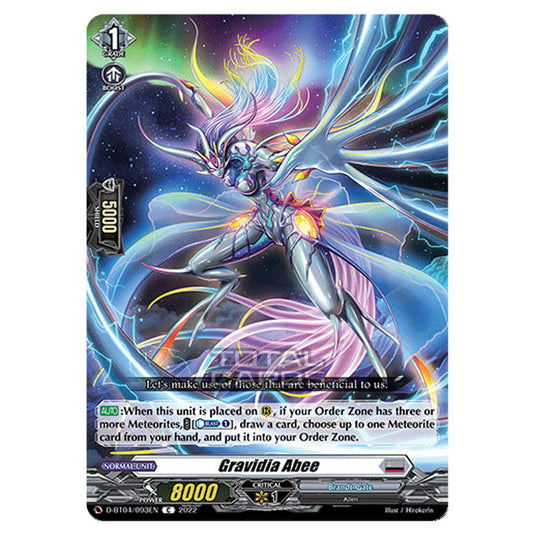 Cardfight!! Vanguard - VGE-D-BT04 - Awakening of Chakrabarthi - Gravidia Abee (C) D-BT04/093