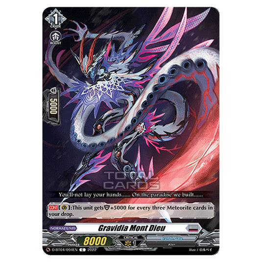 Cardfight!! Vanguard - VGE-D-BT04 - Awakening of Chakrabarthi - Gravidia Mont Dieu (C) D-BT04/094