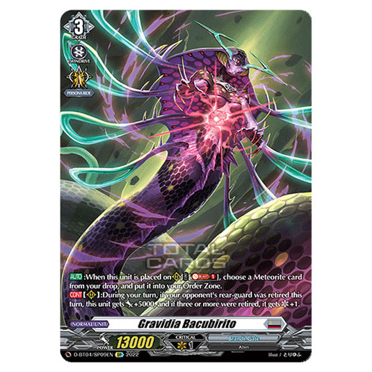 Cardfight!! Vanguard - VGE-D-BT04 - Awakening of Chakrabarthi - Gravidia Bacubirito (SP) D-BT04/SP009