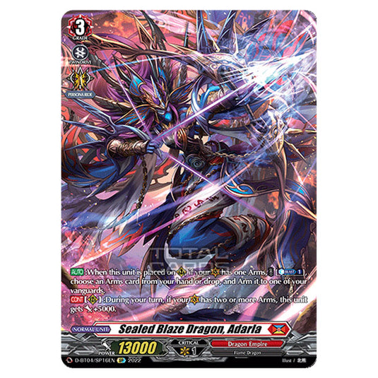 Cardfight!! Vanguard - VGE-D-BT04 - Awakening of Chakrabarthi - Sealed Blaze Dragon, Adarla (SP) D-BT04/SP016