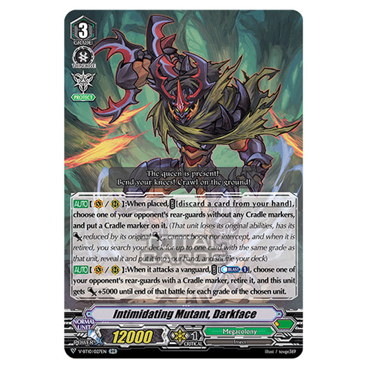 Cardfight!! Vanguard - Phantom Dragon Aeon - Intimidating Mutant, Darkface (RR) V-BT10/027