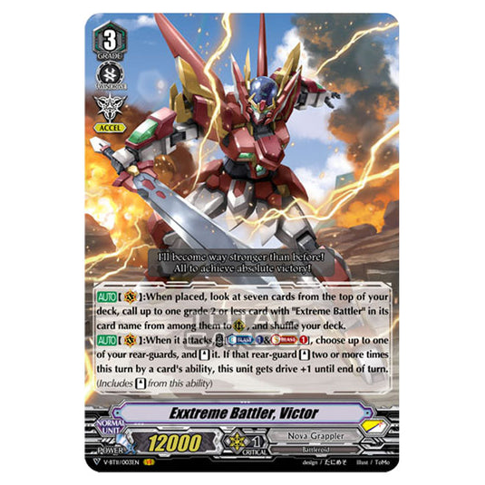 Cardfight!! Vanguard - Storm of the Blue Cavalry - Exxtreme Battler, Victor (VR) V-BT11/003