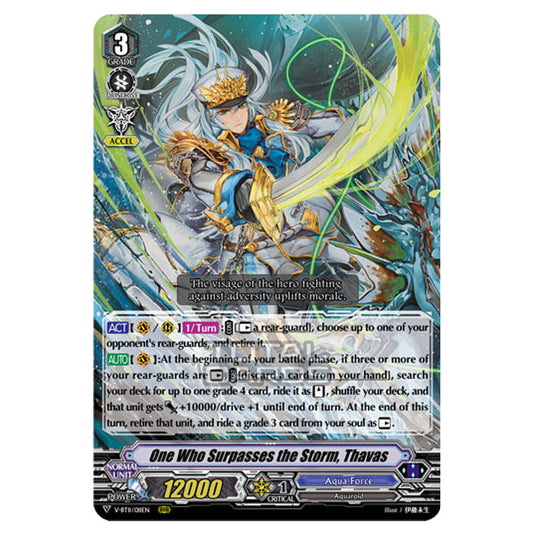 Cardfight!! Vanguard - Storm of the Blue Cavalry - One Who Surpasses the Storm, Thavas (RRR) V-BT11/011