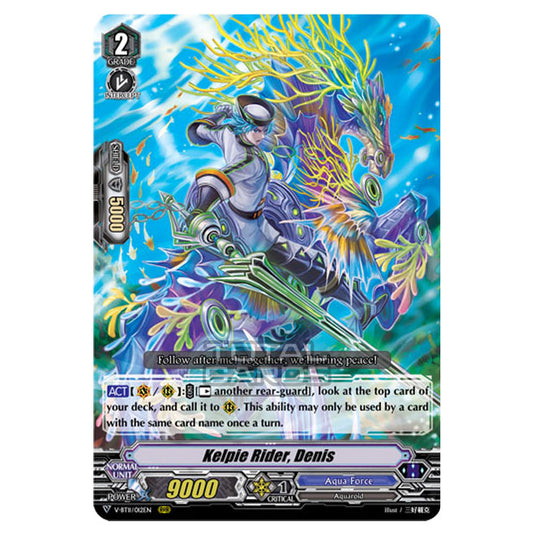 Cardfight!! Vanguard - Storm of the Blue Cavalry - Kelpie Rider, Denis (RRR) V-BT11/012