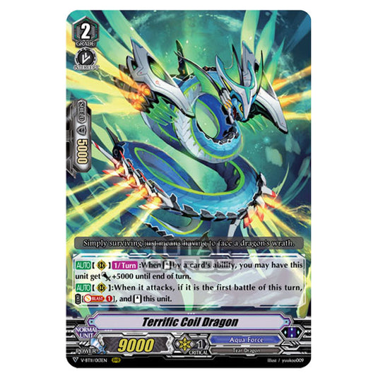 Cardfight!! Vanguard - Storm of the Blue Cavalry - Terrific Coil Dragon (RRR) V-BT11/013