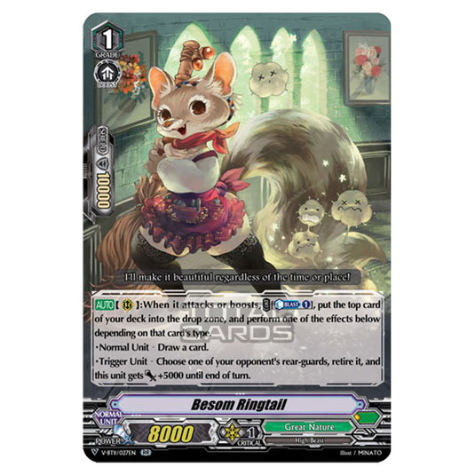 Cardfight!! Vanguard - Storm of the Blue Cavalry - Besom Ringtail (RR) V-BT11/027