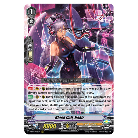 Cardfight!! Vanguard - Divine Lightning Radiance - Black Call, Nakir (RRR) V-BT12/008EN