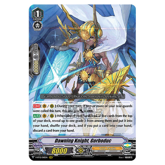 Cardfight!! Vanguard - Divine Lightning Radiance - Dawning Knight, Gorboduc (RRR) V-BT12/010EN