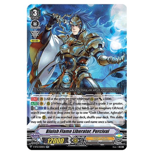 Cardfight!! Vanguard - Divine Lightning Radiance - Bluish Flame Liberator, Percival (RR) V-BT12/020EN