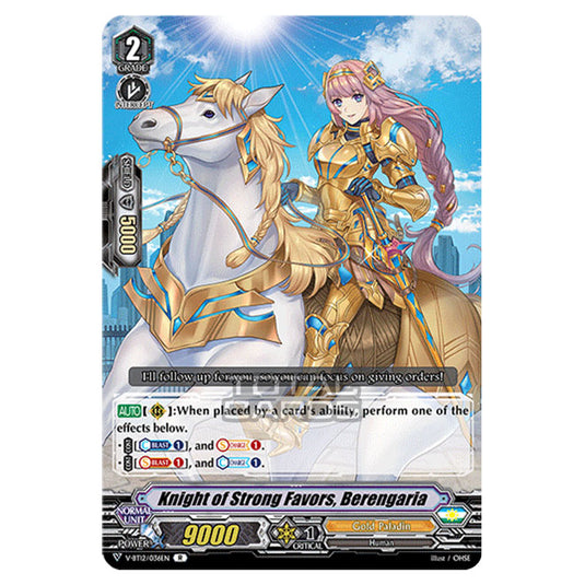 Cardfight!! Vanguard - Divine Lightning Radiance - Knight of Strong Favors, Berengaria (R) V-BT12/036EN