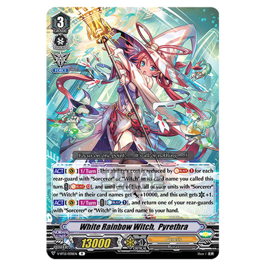 Cardfight!! Vanguard - Divine Lightning Radiance - White Rainbow Witch, Pyrethra (R) V-BT12/038EN