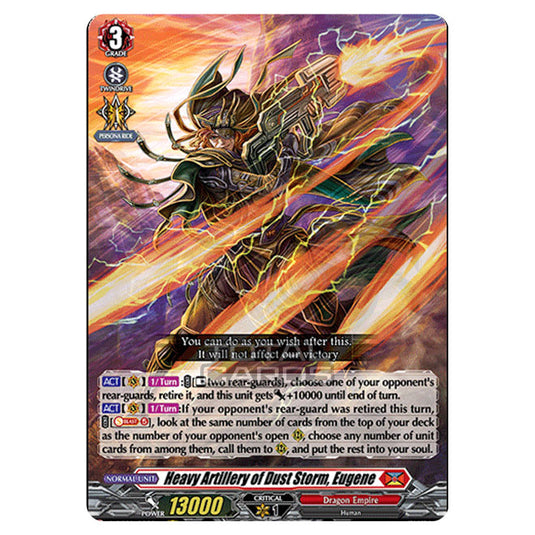 Cardfight!! Vanguard - D BT01 - Genesis of the Five Greats - Heavy Artillery of Dust Storm, Eugene (RRR) D-BT01/002