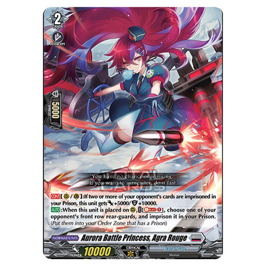 Cardfight!! Vanguard - D BT01 - Genesis of the Five Greats - Aurora Battle Princess, Agra Rouge (RRR) D-BT01/006