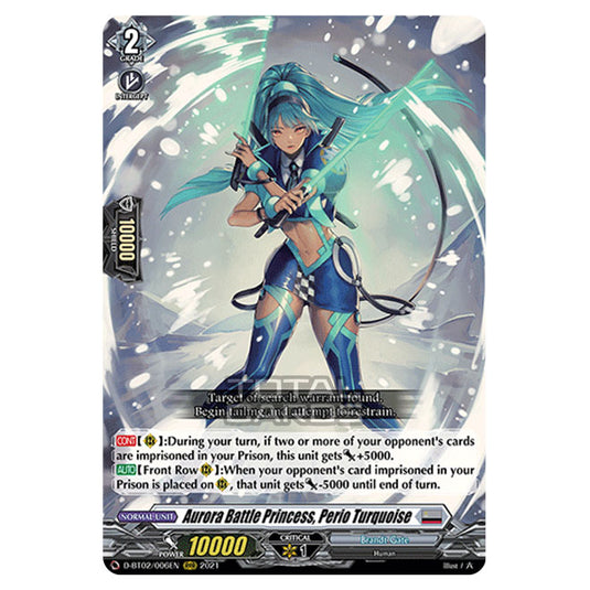 Cardfight!! Vanguard - A Brush with the Legends - Aurora Battle Princess, Perio Turquoise (RRR) D-BT02/006