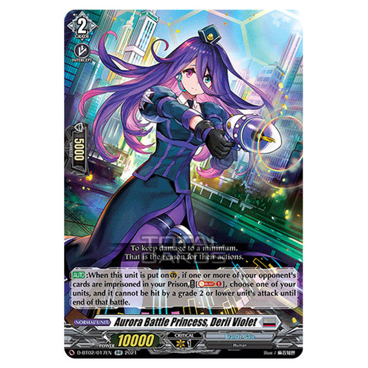 Cardfight!! Vanguard - A Brush with the Legends - Aurora Battle Princess, Derii Violet (RR) D-BT02/017