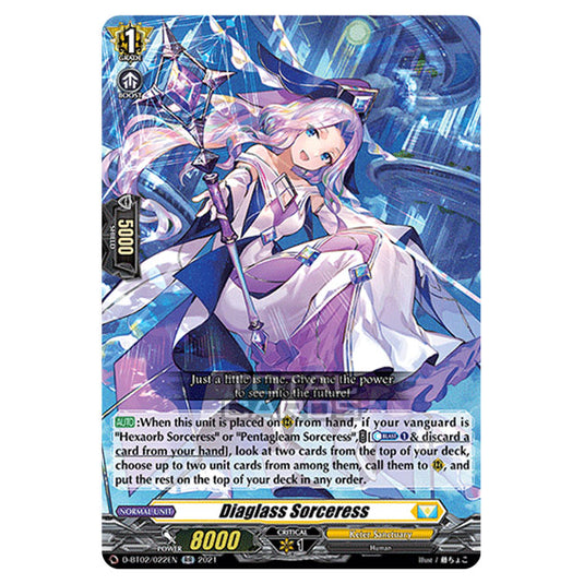 Cardfight!! Vanguard - A Brush with the Legends - Diaglass Sorceress (RR) D-BT02/022