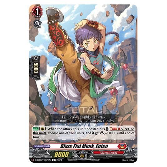 Cardfight!! Vanguard - A Brush with the Legends - Blaze Fist Monk, Enten (C) D-BT02/062