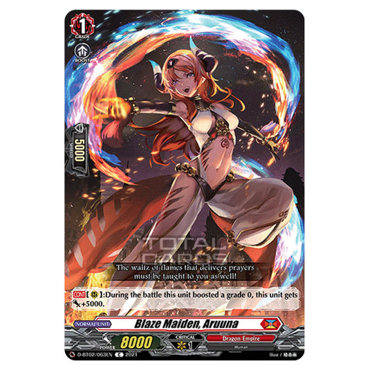 Cardfight!! Vanguard - A Brush with the Legends - Blaze Maiden, Aruuna (C) D-BT02/063