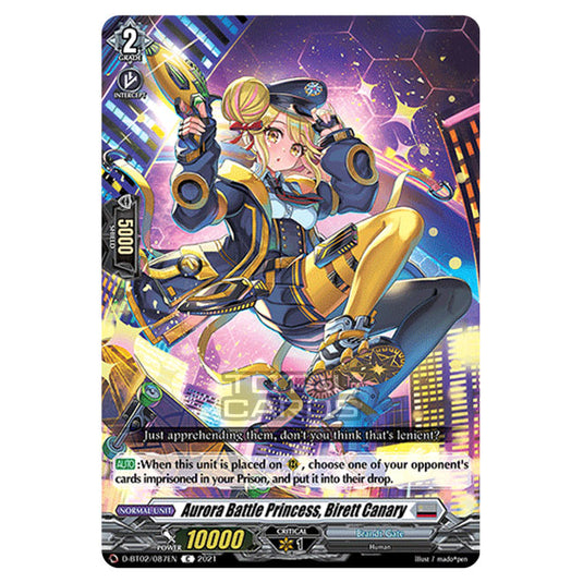 Cardfight!! Vanguard - A Brush with the Legends - Aurora Battle Princess, Birett Canary (C) D-BT02/087