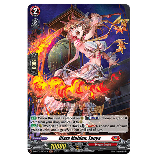 Cardfight!! Vanguard - A Brush with the Legends - Blaze Maiden, Tanya (H) D-BT02/04H
