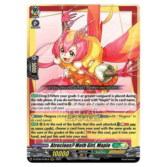 Cardfight!! Vanguard - Triumphant Return of The Brave Heroes - Atrocious? Moth Girl, Maple (RRR) D-BT05/018