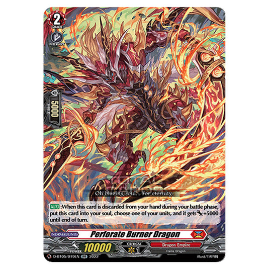 Cardfight!! Vanguard - Triumphant Return of The Brave Heroes - Perforate Burner Dragon (RR) D-BT05/019