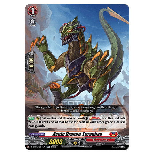 Cardfight!! Vanguard - Triumphant Return of The Brave Heroes - Acute Dragon, Eoraphas (RR) D-BT05/021