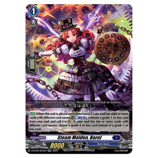 Cardfight!! Vanguard - Triumphant Return of The Brave Heroes - Steam Maiden, Barni (RR) D-BT05/024