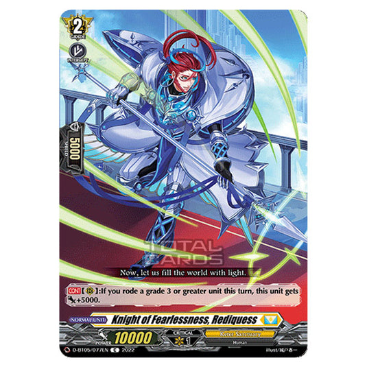 Cardfight!! Vanguard - Triumphant Return of The Brave Heroes - Knight of Fearlessness, Rediquess (C) D-BT05/077