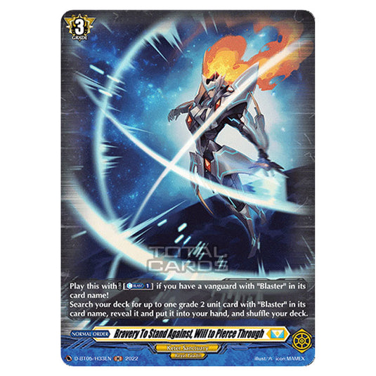 Cardfight!! Vanguard - Triumphant Return of The Brave Heroes - Bravery To Stand Against, Will to Pierce Through (H) D-BT05/H33