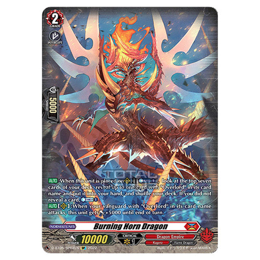 Cardfight!! Vanguard - Triumphant Return of The Brave Heroes - Burning Horn Dragon (SP) D-BT05/SP02