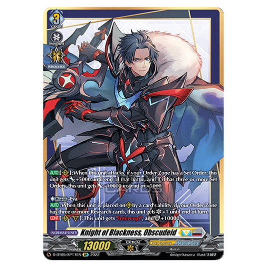Cardfight!! Vanguard - Triumphant Return of The Brave Heroes - Knight of Blackness, Obscudeid (SP) D-BT05/SP17