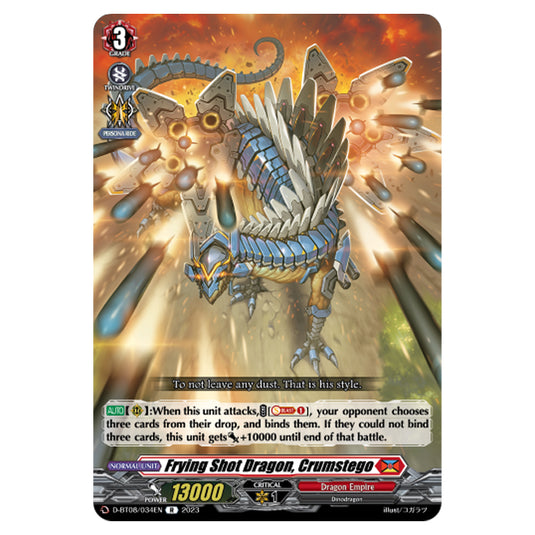 Cardfight!! Vanguard - Minerva Rising - Frying Shot Dragon, Crumstego (R) D-BT08/034