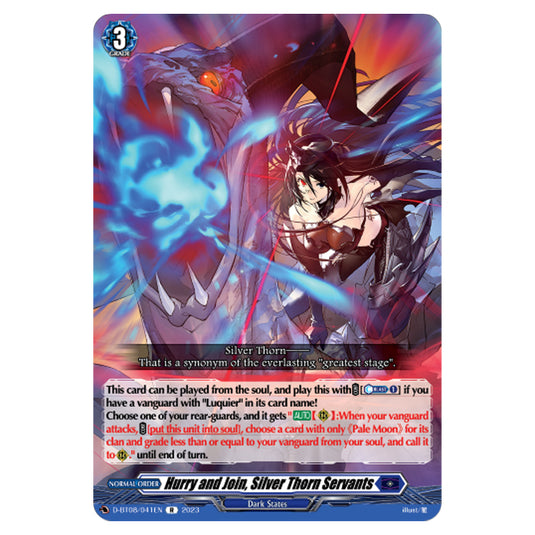 Cardfight!! Vanguard - Minerva Rising - Hurry and Join, Silver Thorn Servants (R) D-BT08/041