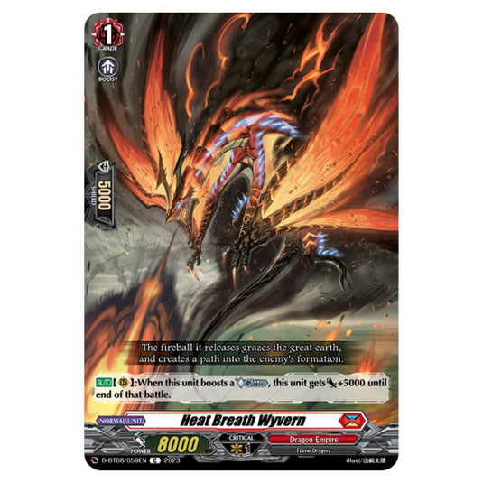 Cardfight!! Vanguard - Minerva Rising - Heat Breath Wyvern (C) D-BT08/059