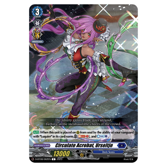 Cardfight!! Vanguard - Minerva Rising - Circulate Acrobat, Urseltje (C) D-BT08/062