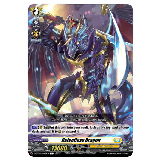 Cardfight!! Vanguard - Minerva Rising - Relentless Dragon (C) D-BT08/079