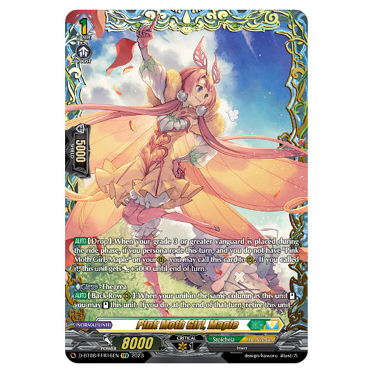 Cardfight!! Vanguard - Minerva Rising - Pink Moth Girl, Maple (FFR) D-BT08/FFR16