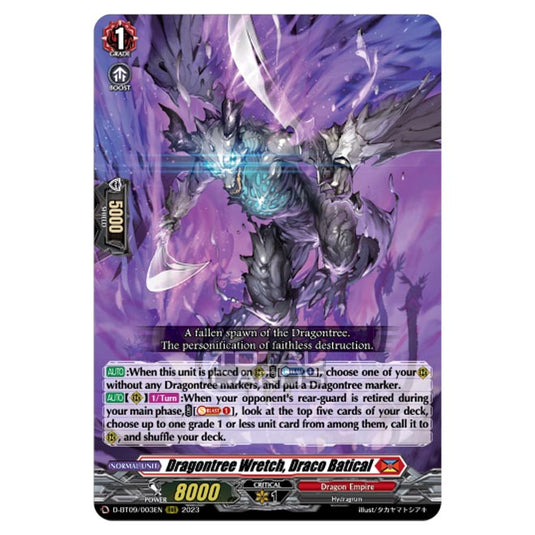 Cardfight!! Vanguard - Dragontree Invasion - Dragontree Wretch, Draco Batical (RRR) D-BT09/003