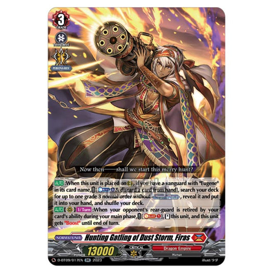 Cardfight!! Vanguard - Dragontree Invasion - Hunting Gatling of Dust Storm, Firas (RR) D-BT09/017