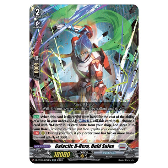 Cardfight!! Vanguard - Dragontree Invasion - Galactic B-Hero, Bold Salos (RR) D-BT09/027