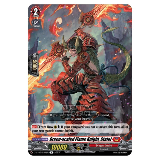 Cardfight!! Vanguard - Dragontree Invasion - Green-scaled Flame Knight, Statol (R) D-BT09/037