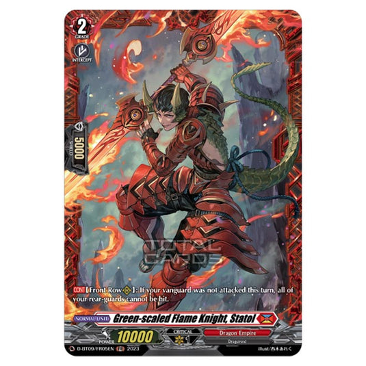 Cardfight!! Vanguard - Dragontree Invasion - Green-scaled Flame Knight, Statol (FR) D-BT09/FR05